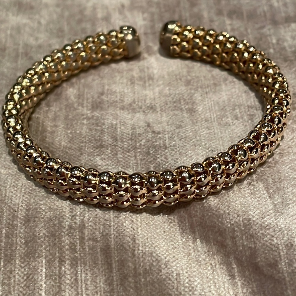 Premier Designs Gold Byzantine Style Cuff Bracelet